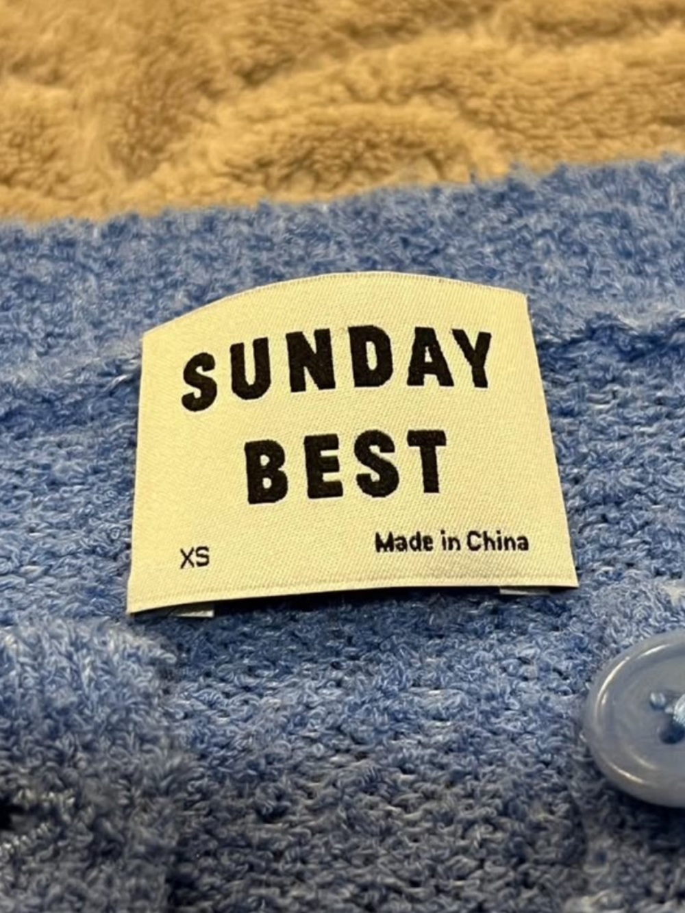 Aritzia Sunday Best Blue Button-Up Cardigan